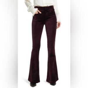 Paige high waist flare velvet pants